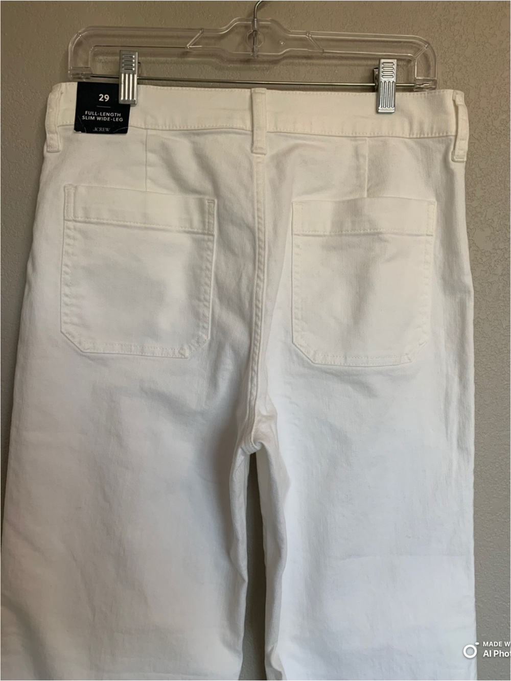 J Crew Factory White Slim Wide-Leg Sailor Jean Size 29 NWT Summer Jeans - Picture 9 of 17